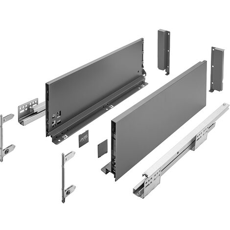 Anthrazit Schubladensystem Unterflurführungen Schublade Soft Close 250mm 168mm