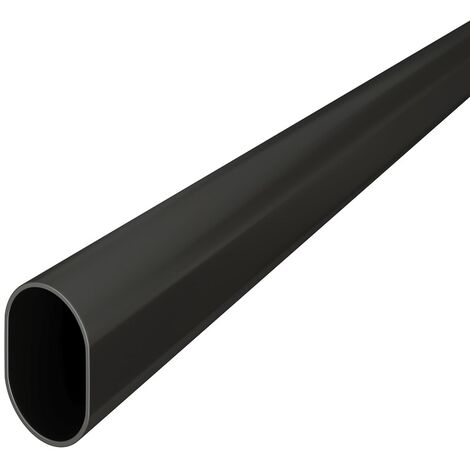 Schrankrohr Schwarz 30x15mm Kleiderstange oval Garderobenstange 1,50 Meter