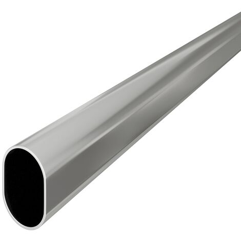 Ovale Kleiderstange 30x15mm Schrankstange Garderobenstange verchromt 1,00 Meter