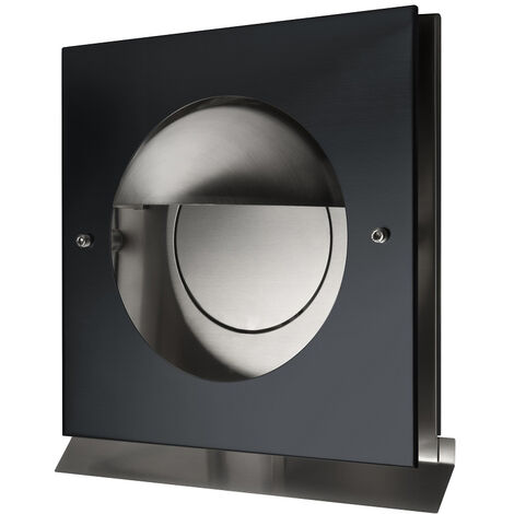 Überdruckgitter Edelstahl Abluftgitter Premium Lüftungsgitter Küchenabluftgitter Schwarz RAL7021 150mm