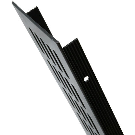 Lüftungsgitter Aluminium Stegblech - Schwarz pulverbeschichtet - Breite 60  mm - 300 mm