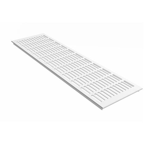 Geesatis Lüftungsgitter 2er Set – Aluminium, Schwarz, 35,6x5,1 Cm (Außen), Für Schrank, Boden, Wand (mit Schrauben, Einfach Zu Montieren)