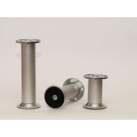Tischbeine Tischbein Möbelfuss Silber eloxiert 150mm Schrankfuß Sesselfuß