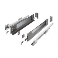 Unterflur-Vollauszug Schubkastensystem Auszug Anthrazit Glaszargen 550mm 168mm