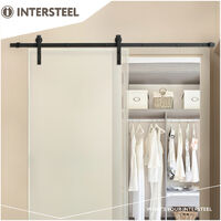 Intersteel Schiebetürsystem für Glastür Schwarz