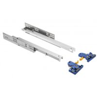 Schubladenschienen Unterflurführung Soft Close Schubladenauszug h 45mm Metall 600mm