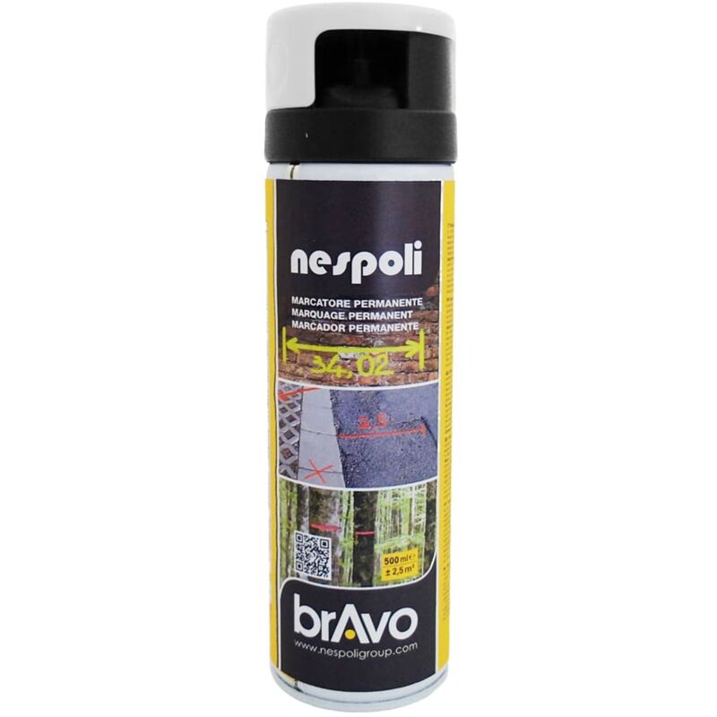 Peinture Aérosol Marquage Permanent NESPOLI - Blanc (182107) 0,5 L