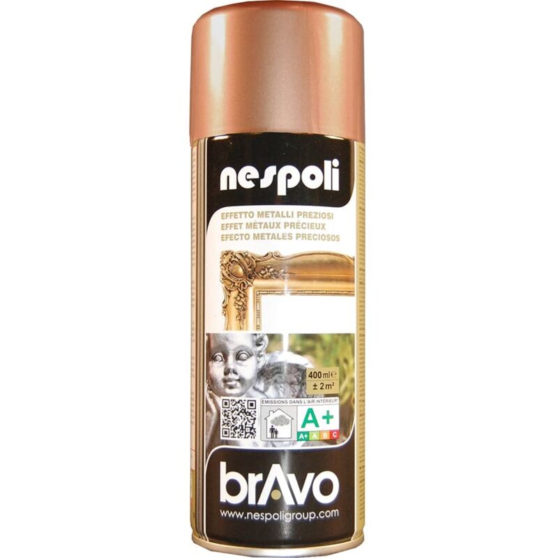 Peinture Aérosol Effet Métaux Précieux NESPOLI - Cuivre (180026) 0,4 L