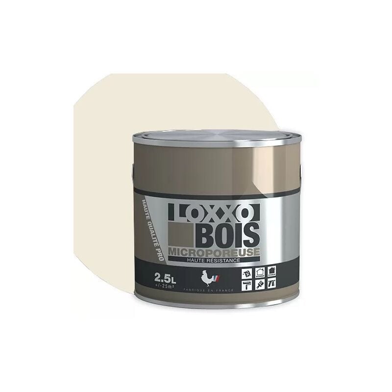 Peinture Bois LOXXO - Blanc crème 2,5 L