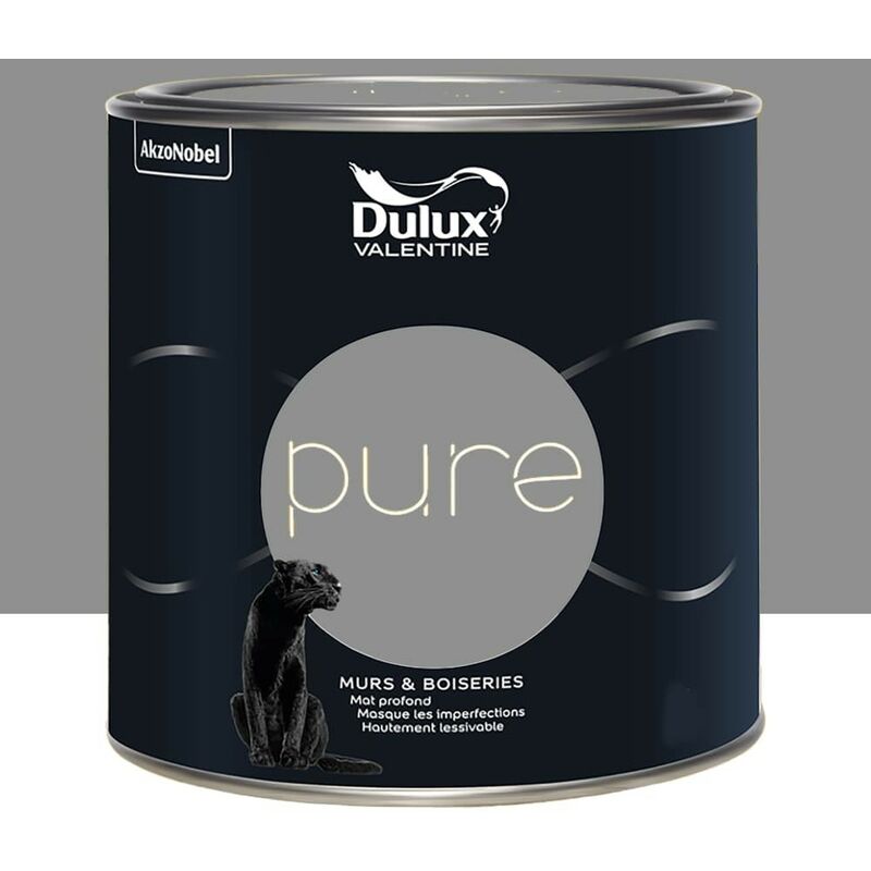 Peinture mur noir mat DULUX VALENTINE Crème de couleur 0.5l
