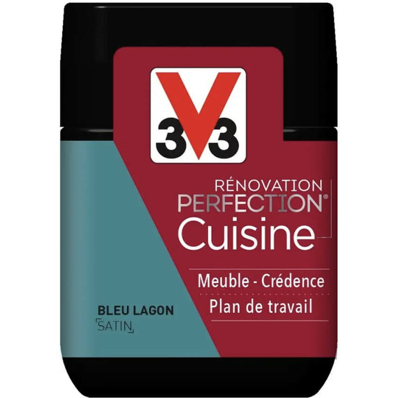 Testeur Peinture Rénovation Perfection Cuisine V33 Bleu lagon 0,075 L