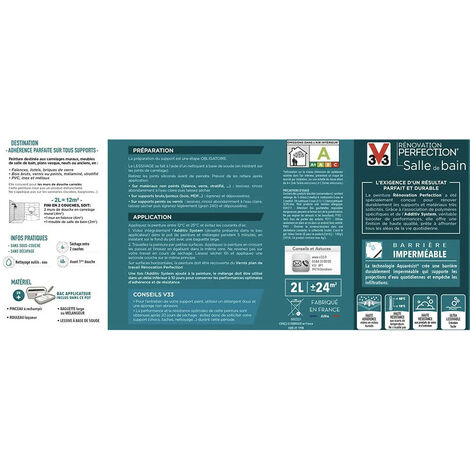 Peinture Salle de Bain V33 Rénovation Perfection Tendre Gris 0,75 L