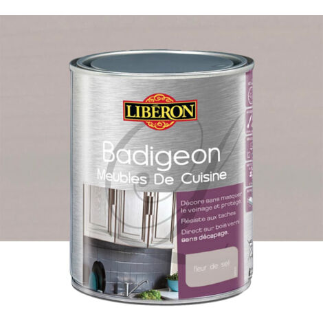 Badigeon meuble de cuisine 1 L – Finition Fleur de sel – Résistance aux tâches alimentaires – Pour bois dur et teck – Liberon - SEL 1 L