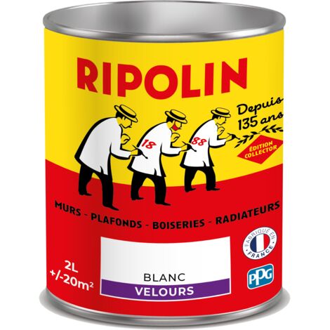 Peinture acrylique RIPOLIN Collector Blanc velours 2 L (1/5)