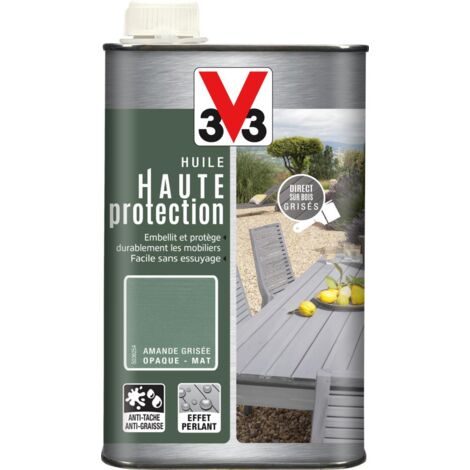 Huile bois extérieur Haute Protection Opaque V33 Amande Grisée 1L