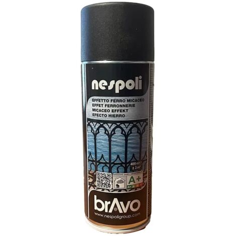 NESPOLI Aérosol peinture professionnelle noir brillant 400 ml