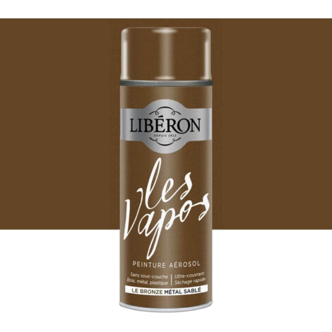 Peinture aérosol LIBÉRON Les Vapos Bronze Métal Sablé 0,4 L