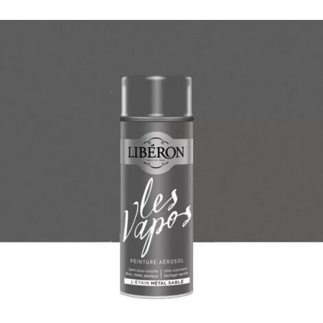 Peinture aérosol LIBÉRON Les Vapos Etain Métal Sablé 0,4 L (1/3)