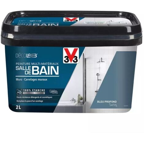 Peinture Multi-Matériaux Salle de bain V33 Deco Lab Bleu Profond 2 L