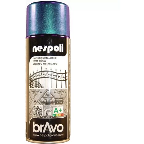 Peinture Aérosol NESPOLI - Effet Métal Bleu (180203) 0,4 L