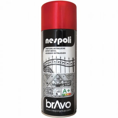 Peinture Aérosol NESPOLI - Effet Métal Rouge (180205) 0,4 L