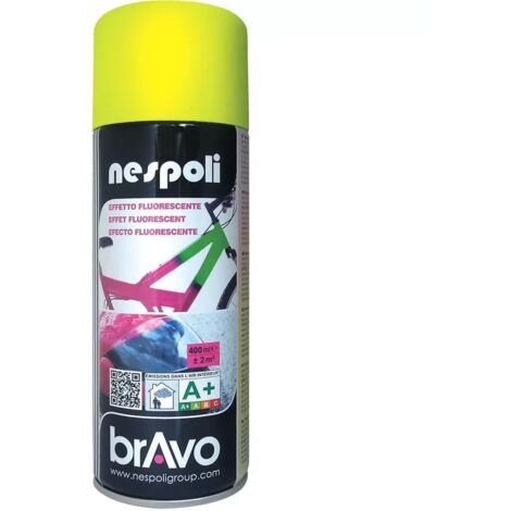 Peinture Aérosol Effet Fluorescent NESPOLI - Jaune (180503) 0,4 L