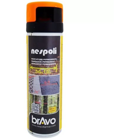 Peinture Aérosol Marquage Permanent NESPOLI - Orange Fluo (182112) 0,5 L