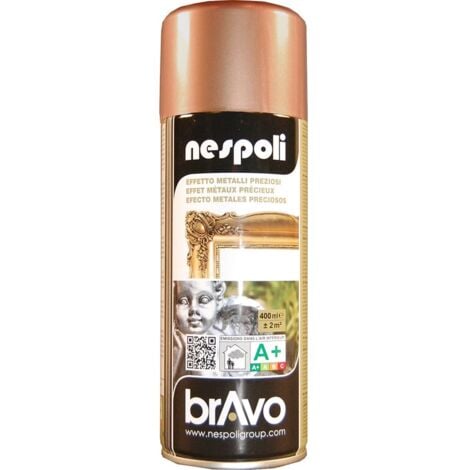 Peinture Aérosol Effet Métaux Précieux NESPOLI - Cuivre (180026) 0,4 L