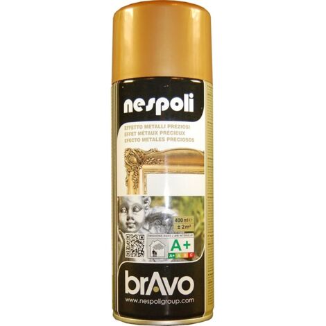 Peinture Aérosol Effet Métaux Précieux NESPOLI - Or antique (180029) 0,4 L
