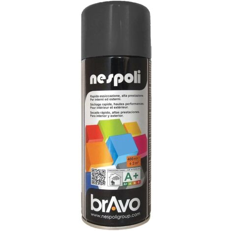 Peinture Aérosol BRAVO NESPOLI - Gris Foncé RAL 7024 (180023) 0,4 L
