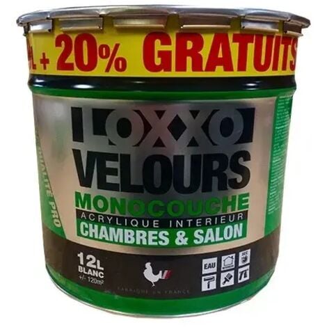 LOXXO Peinture Velours Monocouche 12L Blanc 12 L
