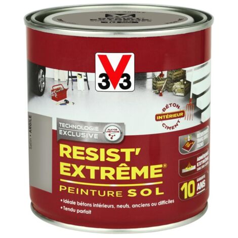 V33 – Peinture sol résistante aux hydrocarbures – 0,5 L – Haute résistance à l'abrasion – Pour sols en béton et extérieurs