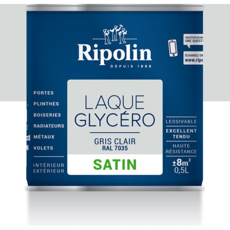 Laque Glycéro Ripolin Satin Gris Clair 0,5 L