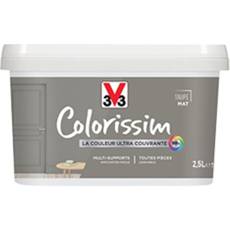 Peinture Multi-supports V33 Colorissim Mat Taupe 2,5 L