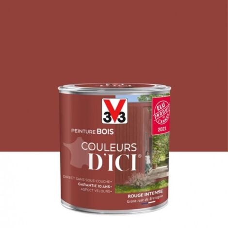 Peinture bois V33 Couleurs d'ICI Rouge intense 0,5 L