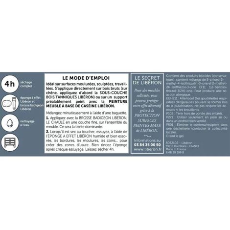 Peinture LIBÉRON Le Chaulé Gris Ardoise 0,25 L