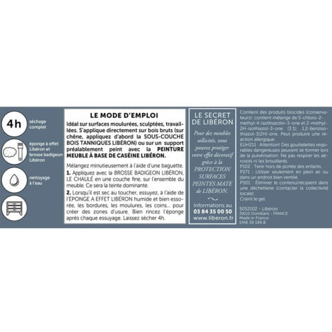 Peinture LIBÉRON Le Chaulé Gris colombe 0,25 L