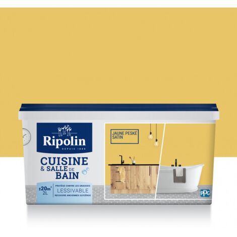 Peinture Cuisine & Salle de Bain RIPOLIN Jaune peske 2 L