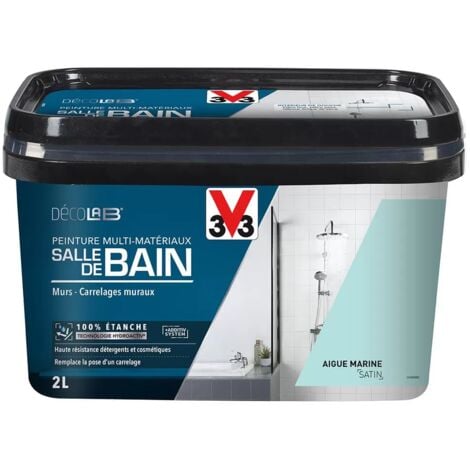 Peinture Multi-Matériaux Salle de bain V33 Deco Lab Aigue marine 2 L