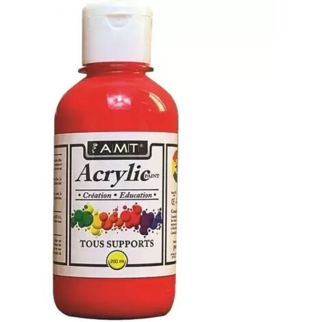 AMT Fevicryl Acrylique éducative & créative Rouge (ACE205) 0,200 L (1/2)