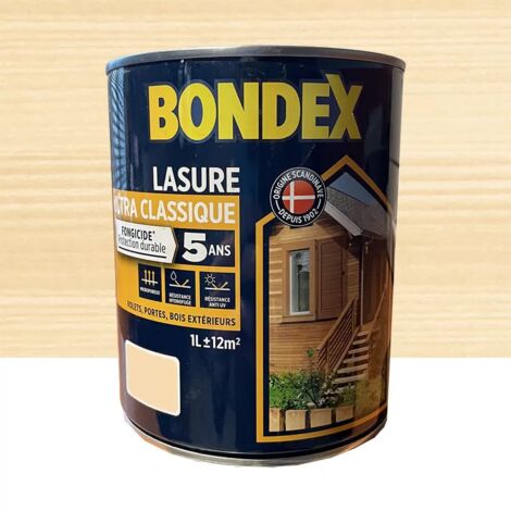 Lasure BONDEX Ultra Classique Fongicide 5 ans Incolore 1 L