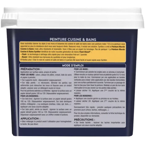 Peinture Cuisine & Bains SYNTILOR Gris seigle 2 L
