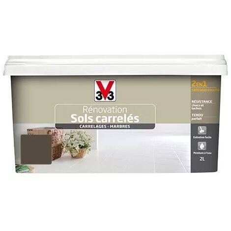 Peinture V33 Rénovation Sols Carrelés (Carrelages - Marbres) 2 en 1 Satin 2L Taupe irisé 2 L (1/3)