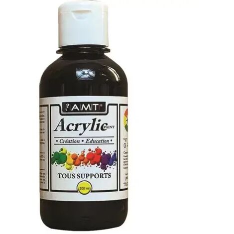 AMT Fevicryl Acrylique éducative & créative Noir (ACE220) 0,200 L (1/2)