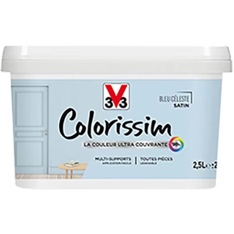 Peinture Multi-supports V33 Colorissim Satin Bleu céleste 2,5 L