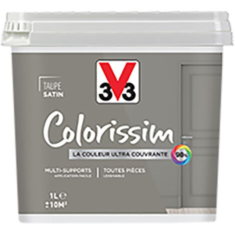 Peinture Multi-supports V33 Colorissim Satin Taupe 1 L