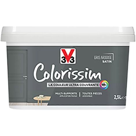 Peinture Multi-supports V33 Colorissim Satin Gris Ardoise 2,5 L