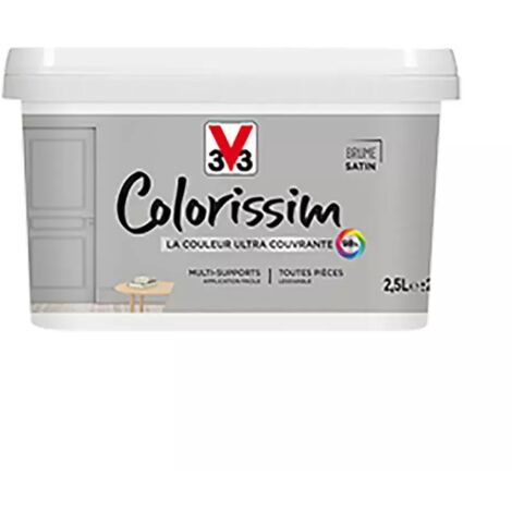 Peinture Multi-supports V33 Colorissim Satin Brume 2,5 L (1/4)