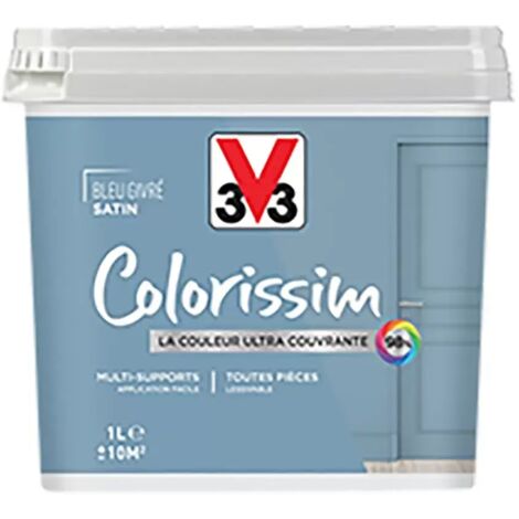 Peinture Multi-supports V33 Colorissim Satin Bleu givré 1 L