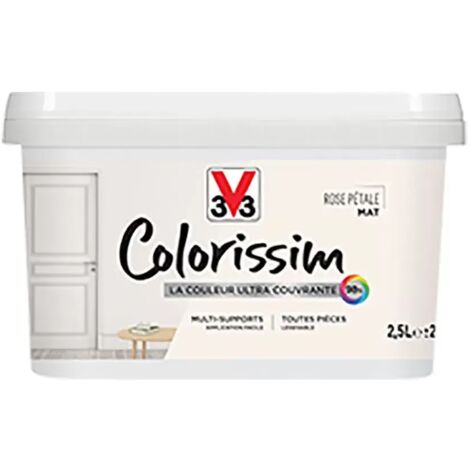 Peinture Multi-supports V33 Colorissim Mat Rose pétale 2,5 L